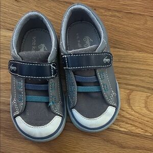 See Kai Run Gray and Blue Kids Sneakers